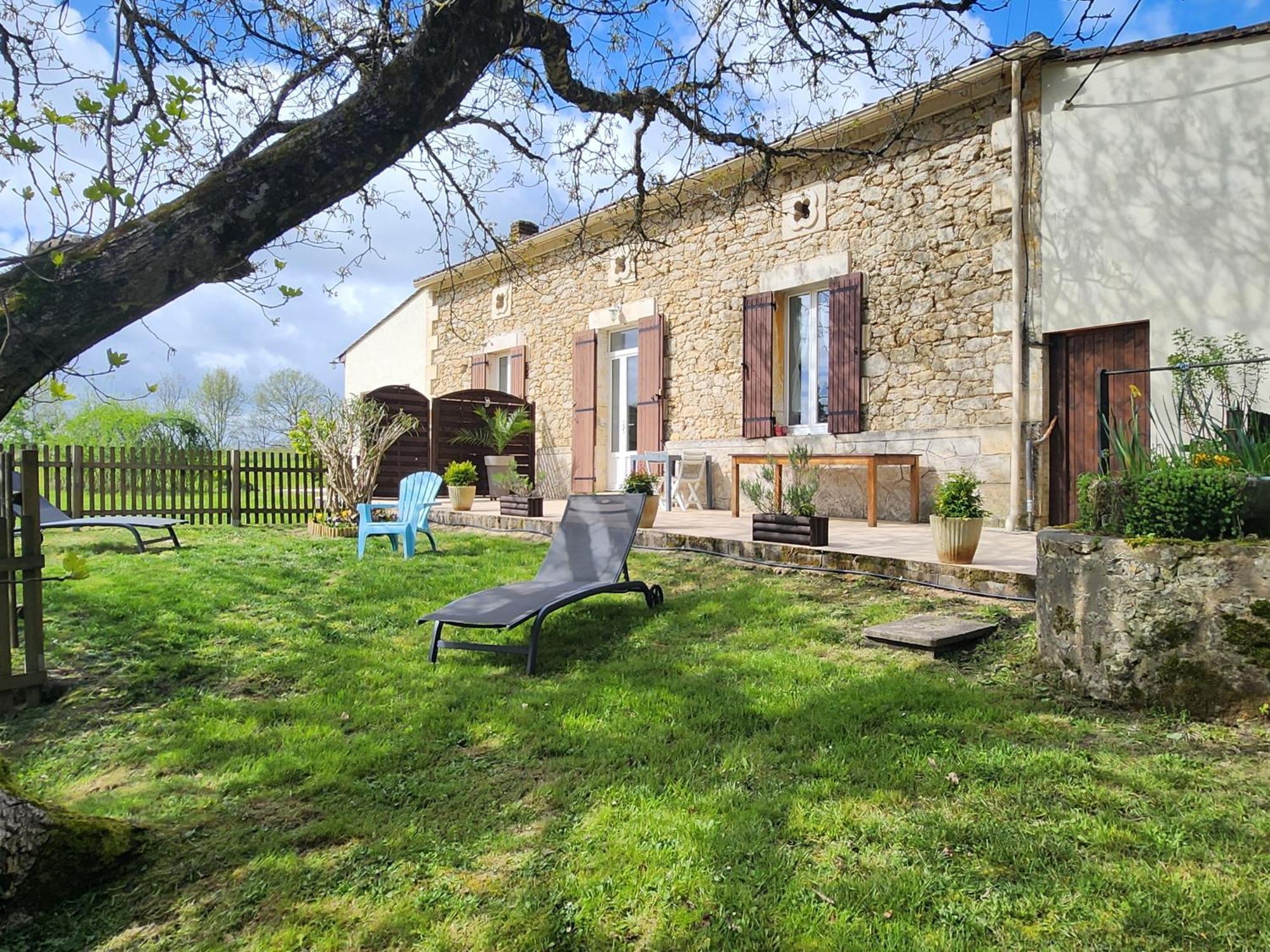 Gîte à la campagne tout confort Montazeau Exterior foto